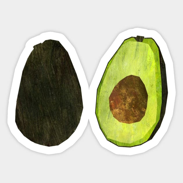 Avocado pair Sticker by Babban Gaelg